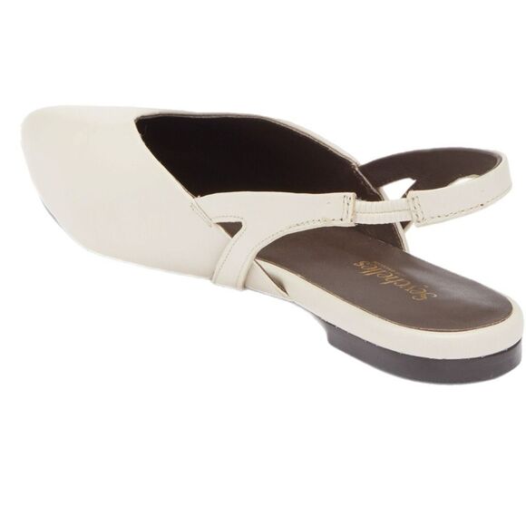 NWT Seychelles “good girl” leather sling back flat in ivory size 6 - Picture 2 of 11